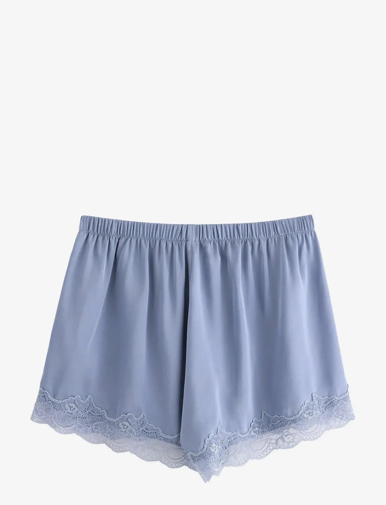 Lindex - Shorts lace satin - dusty blue - 1