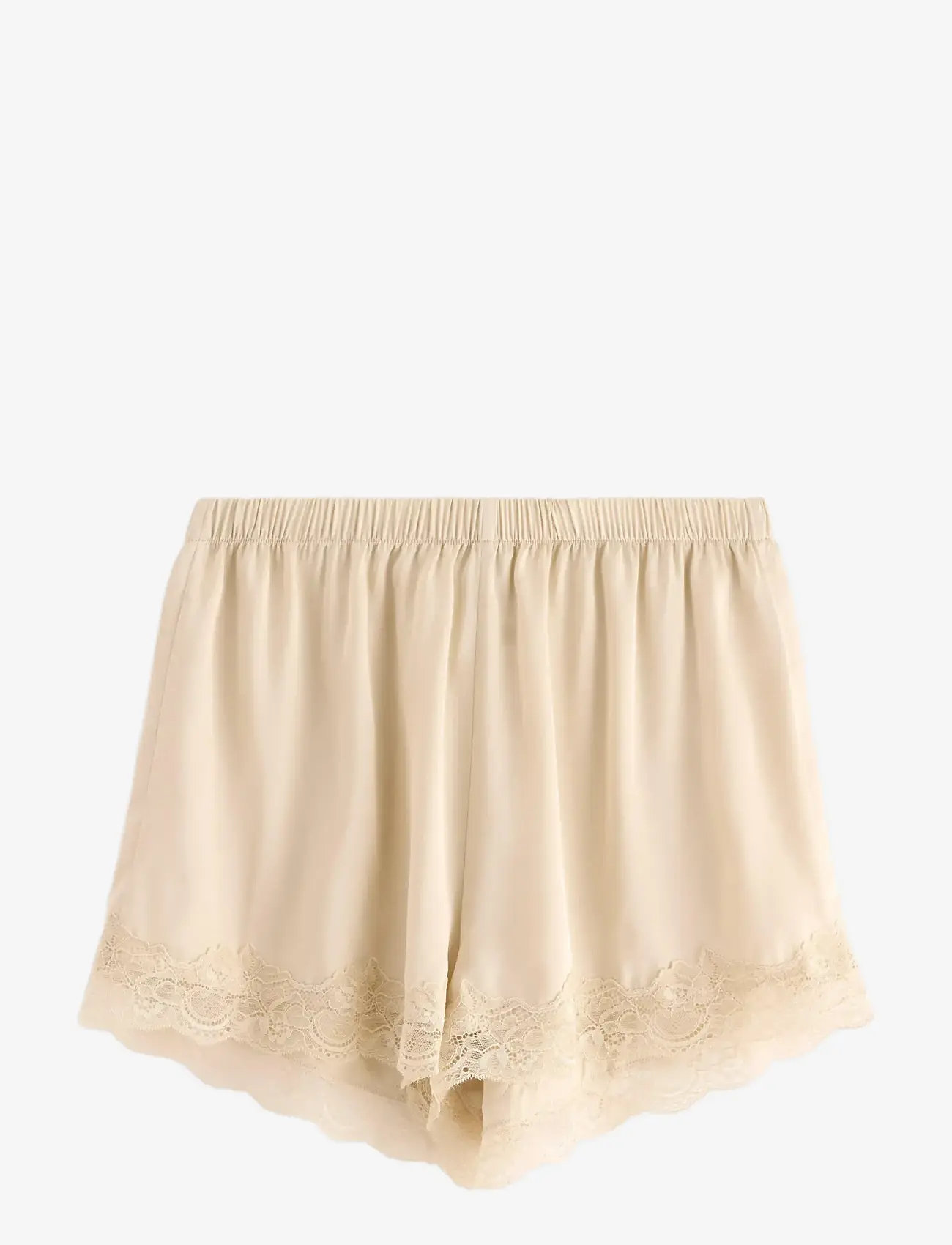 Lindex - Shorts lace satin - julepyjamas - light beige - 1