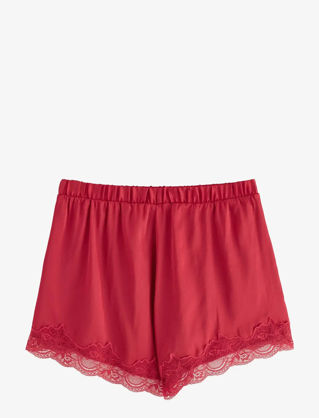 Lindex - Shorts lace satin - julepyjamas - red - 2