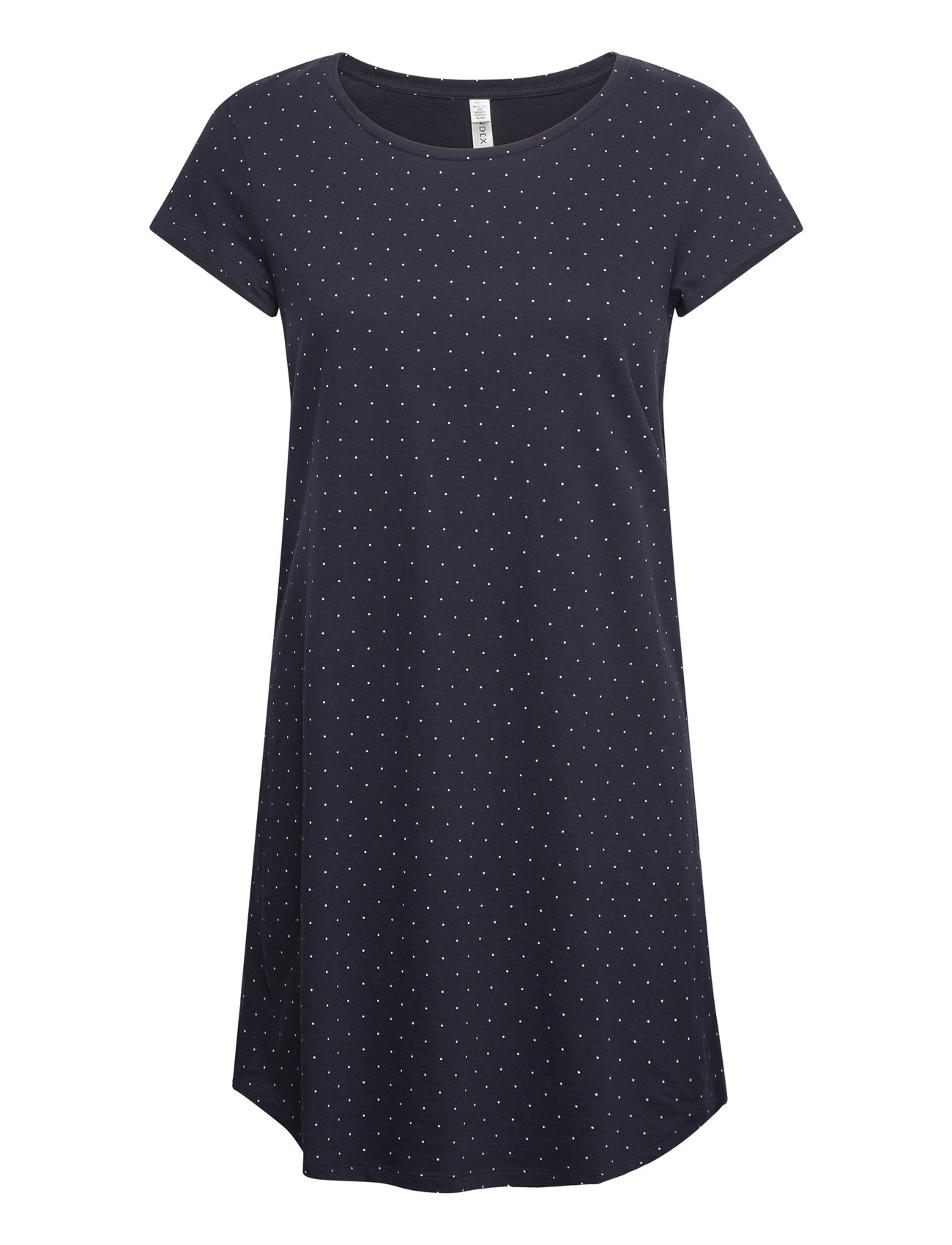 Lindex - Nightdress Big Tee aop dots - natkjoler - dark blue - 0