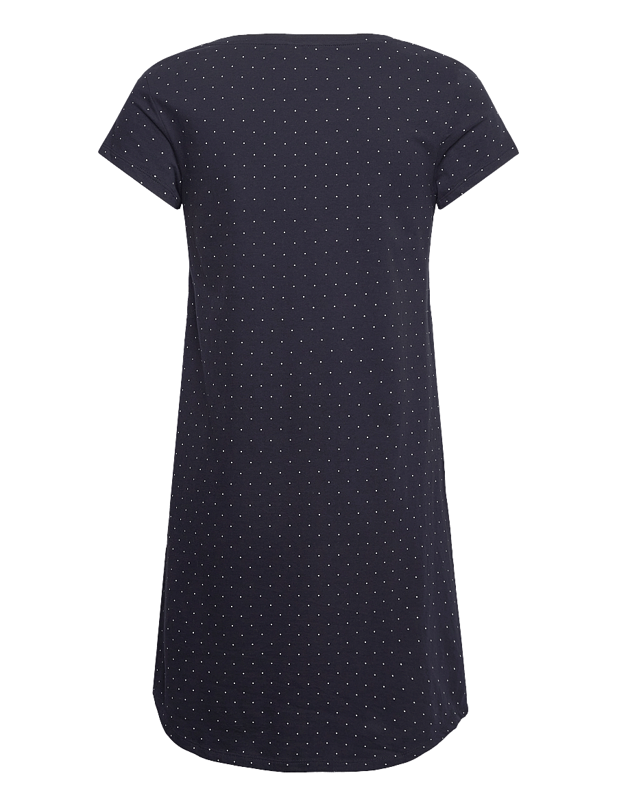 Lindex - Nightdress Big Tee aop dots - natkjoler - dark blue - 1