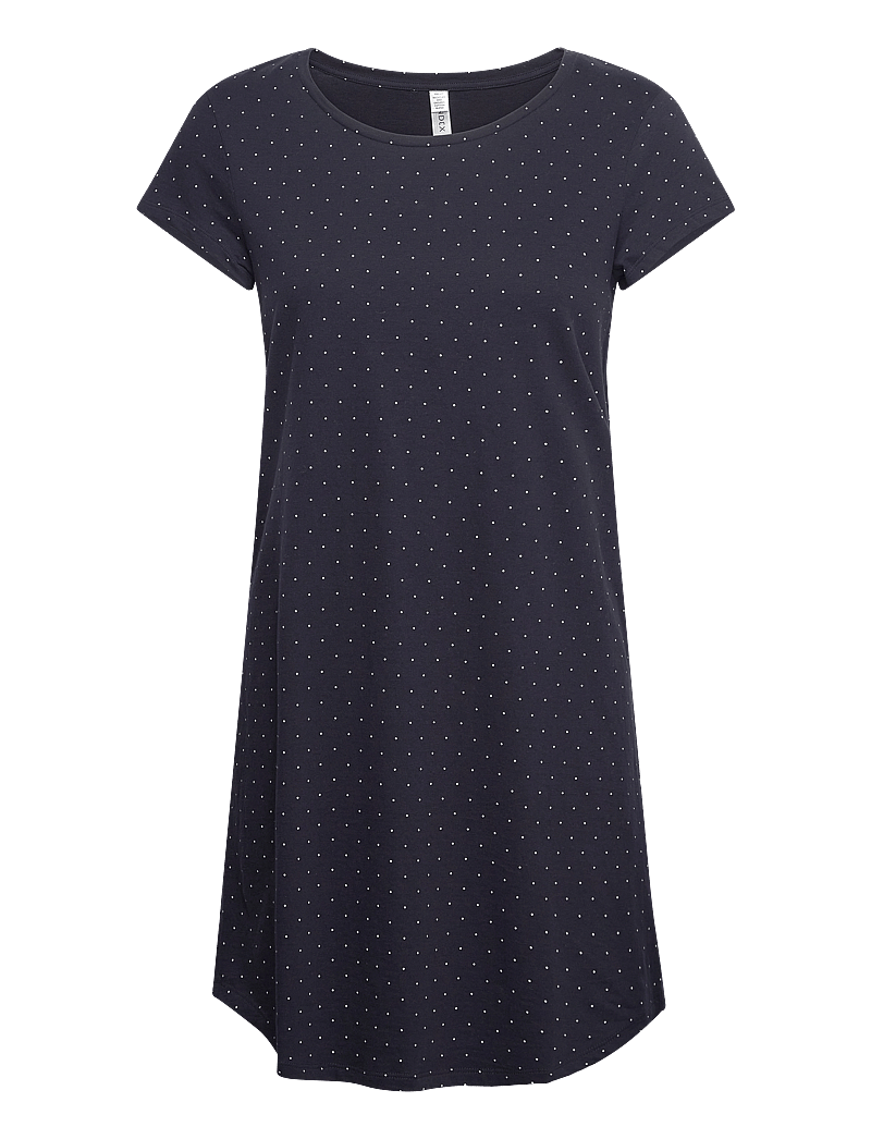 Lindex - Nightdress Big Tee aop dots - nachthemden - dark blue - 0