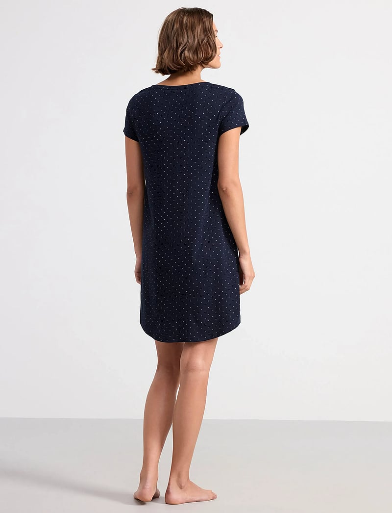 Lindex - Nightdress Big Tee aop dots - nachthemden - dark blue - 3