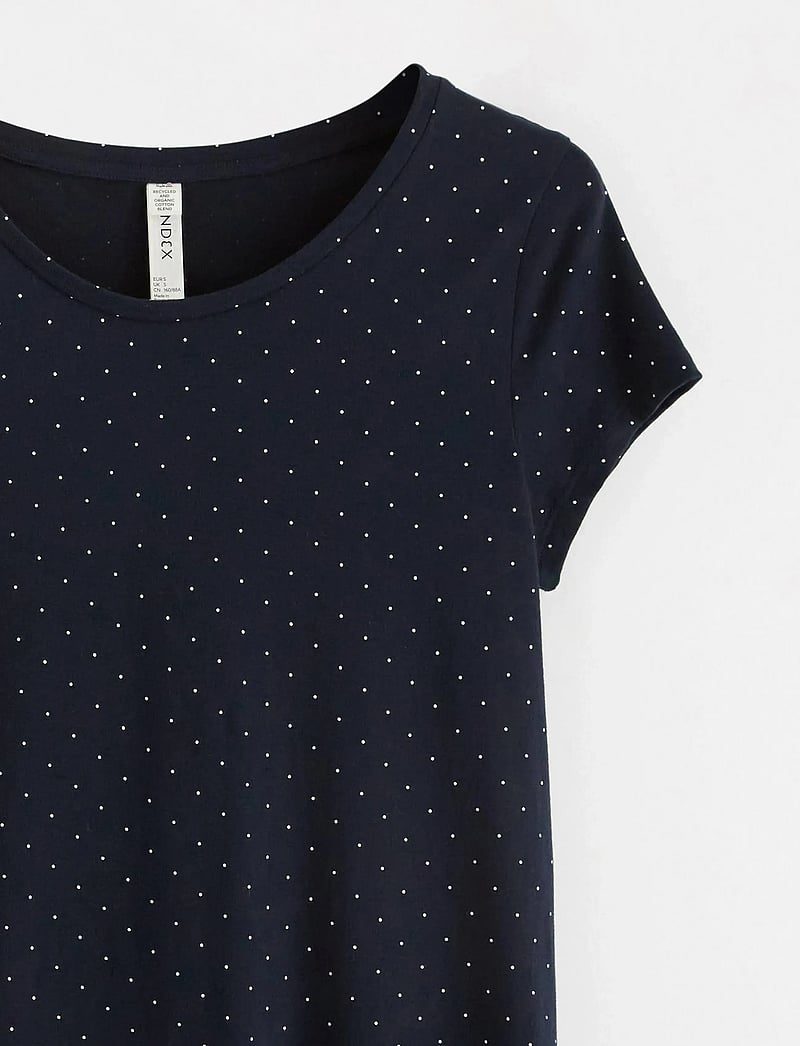 Lindex - Nightdress Big Tee aop dots - nachthemden - dark blue - 5
