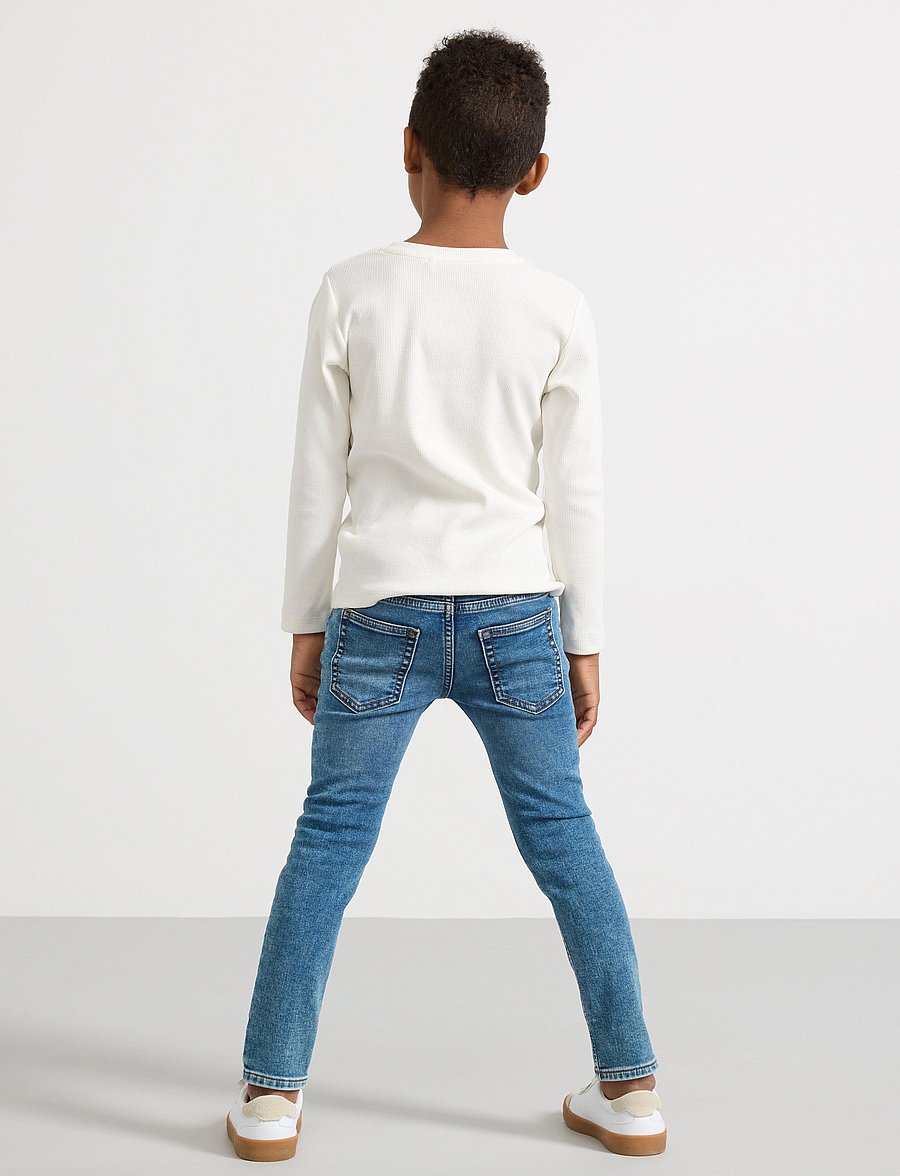 Lindex - Trousers Denim Sam Slim - kitsad teksad - denim - 3