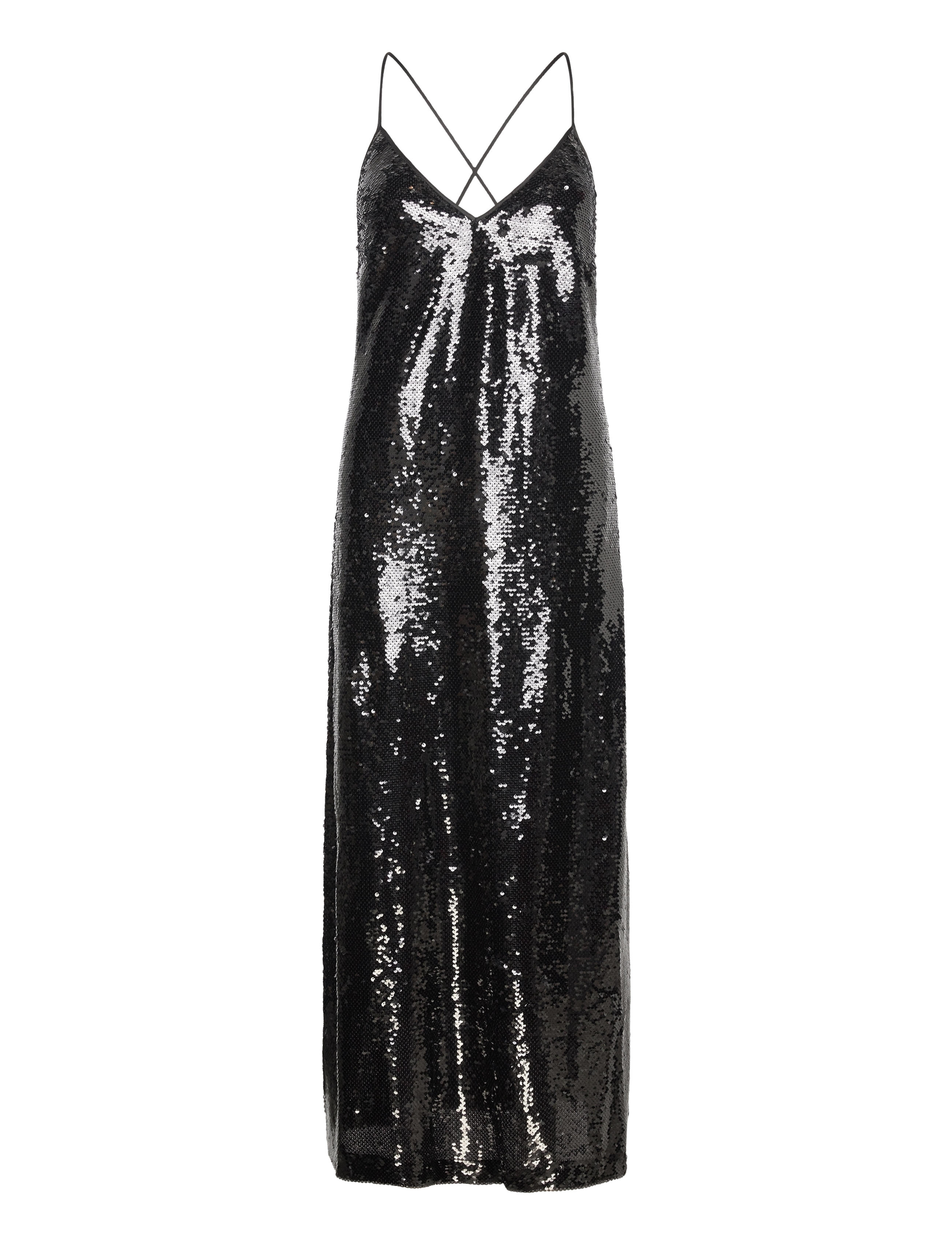 LINDEX Kleid Sofi Pailletten Schwarz - L - Damen