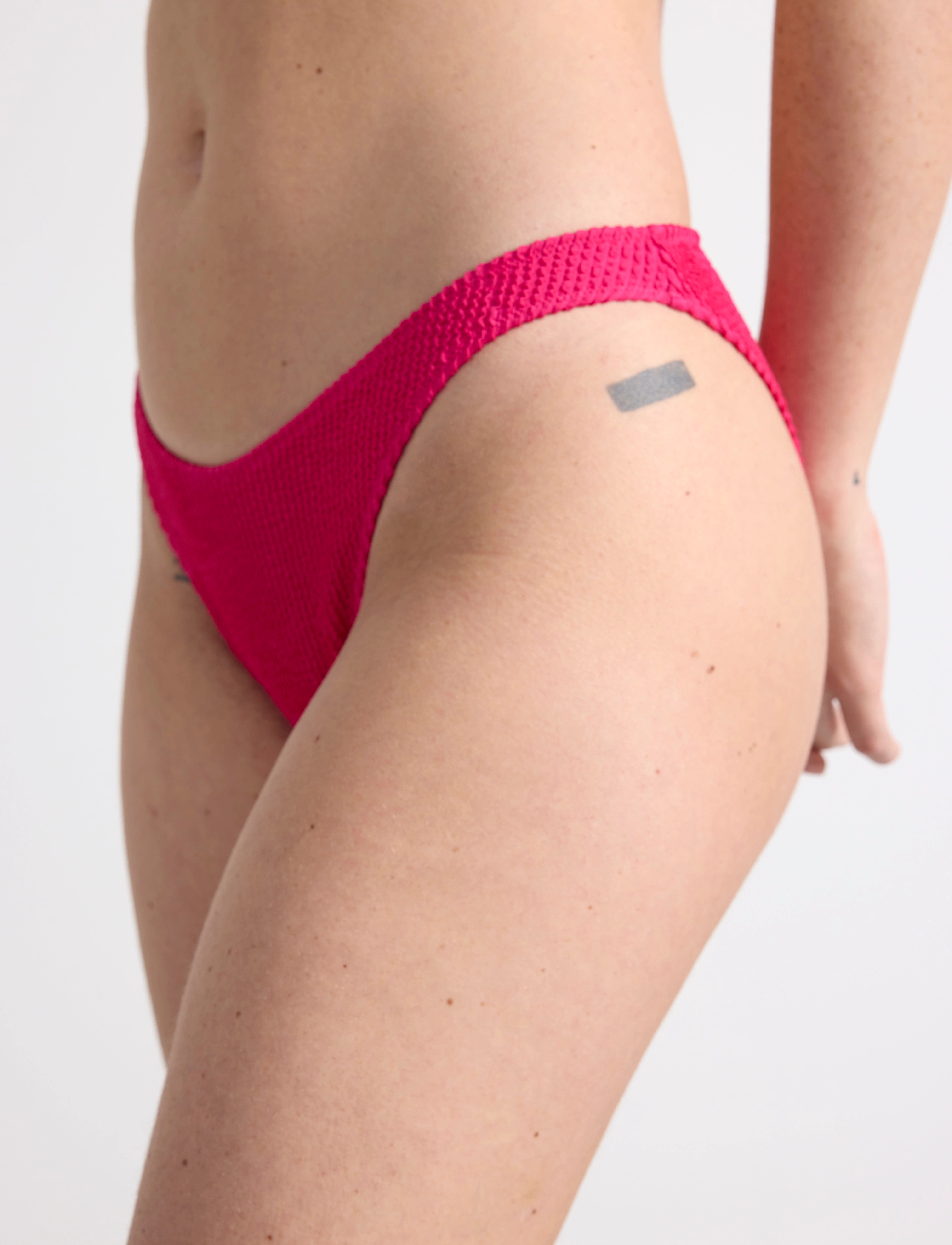 Lindex - Swim Brief Brazilian Naomi cre - bikinibriefs - dark pink - 4