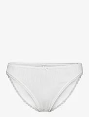 Lindex - Brief Bikini reg high leg poi - white - 0