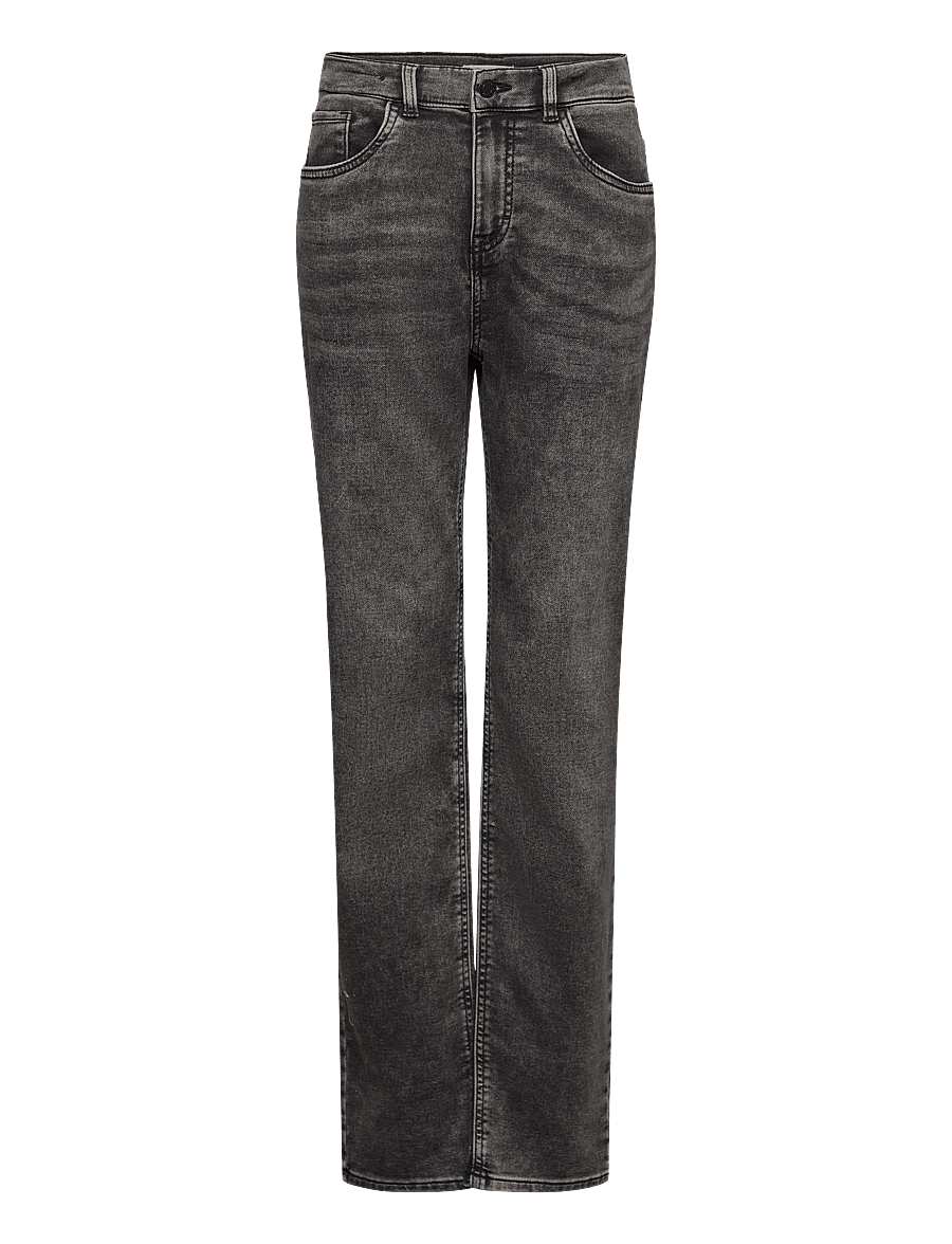Lindex - STAFFAN Straight regular waist super stretch jersey jeans - regular džinsi - black - 1