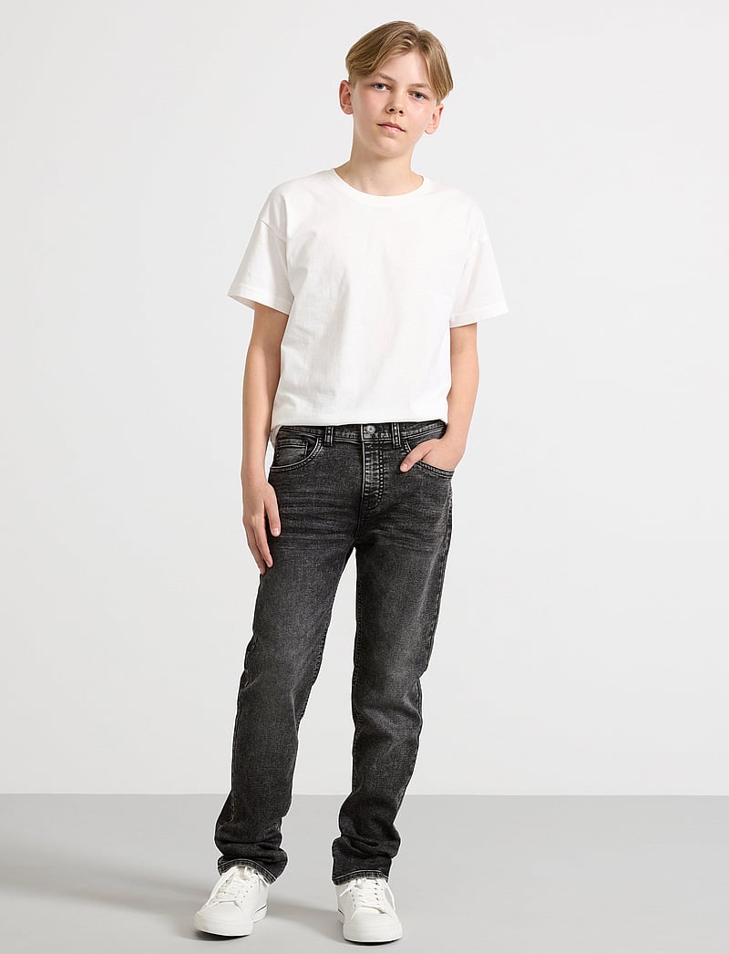 Lindex - Trousers denim jersey Staffan - tavalised teksad - black - 0