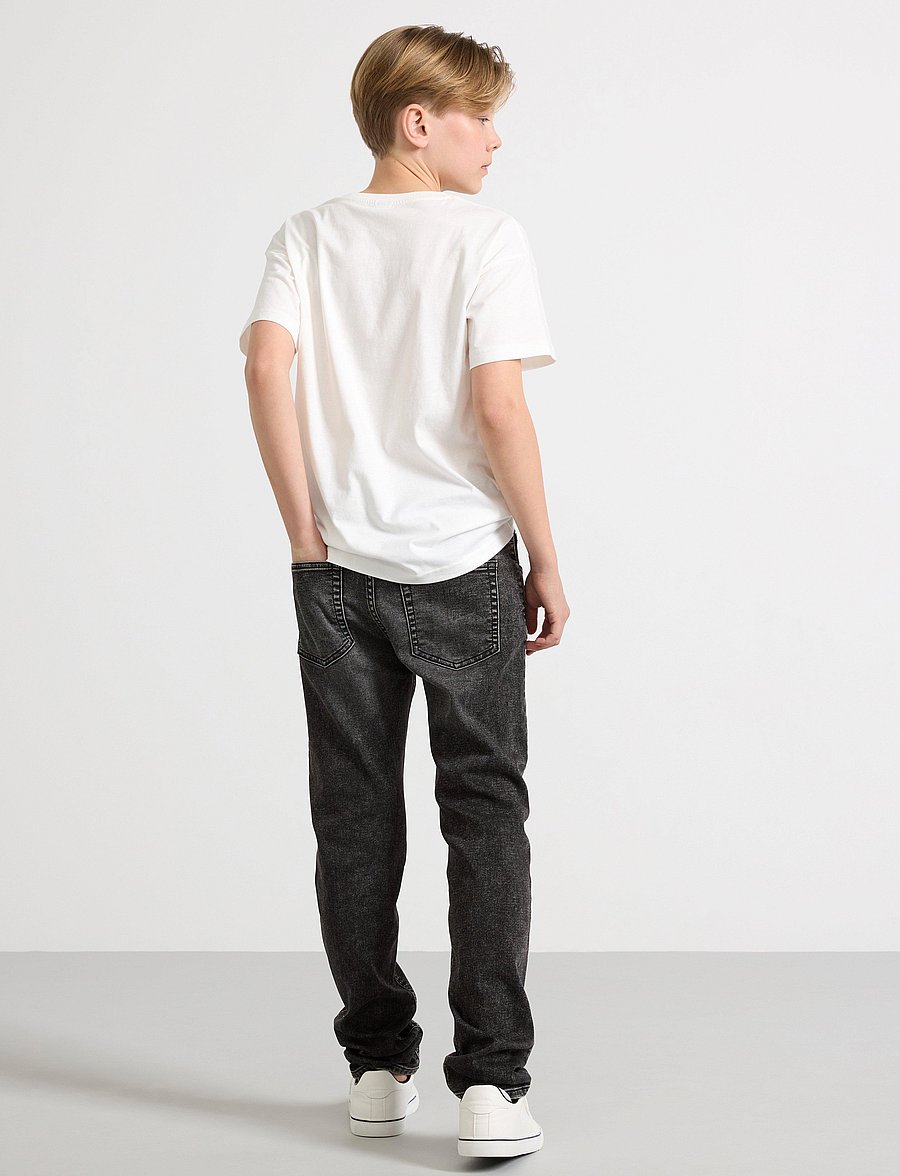 Lindex - STAFFAN Straight regular waist super stretch jersey jeans - regular džinsi - black - 3