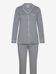 Pyjama jersey piping stripe an - DUSTY BLUE