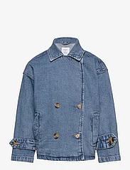 Lindex - Jacket Trenchcoat denim croppe - jeansjackor - denim - 3