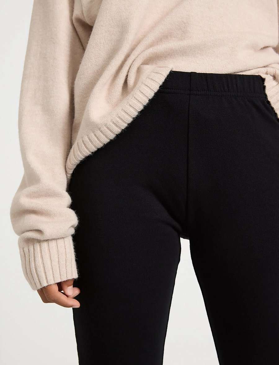Lindex - Leggings brushed inside black - legingi - black - 4