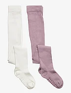 Tights SG H plain knitted 2 pa - LIGHT LILAC