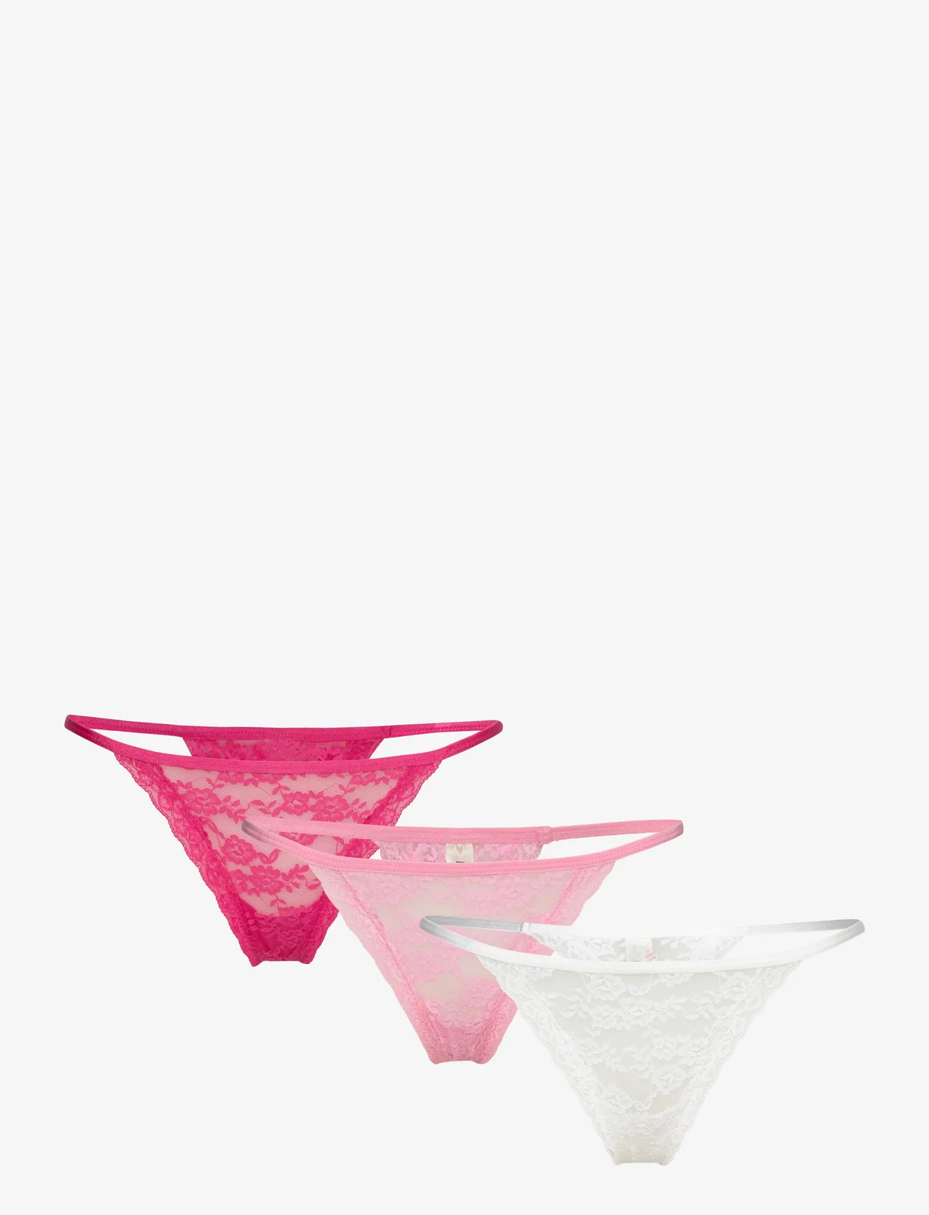 Lindex - Brief So U Jenniann Thong 3 pa - najniższe ceny - light pink - 0