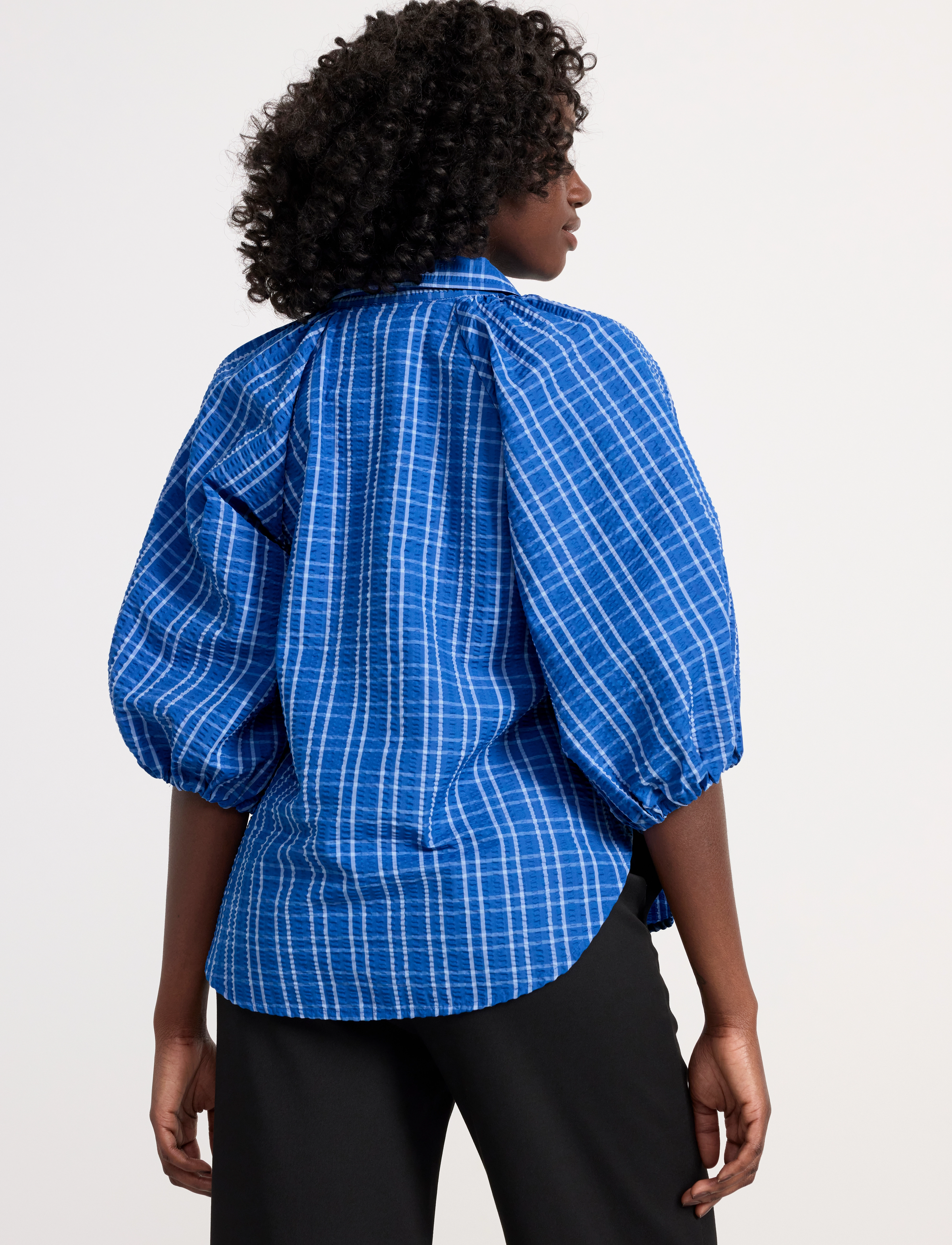 Lindex - Blouse Rita - pitkähihaiset paidat - dark blue - 5