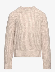 Sweater knitted solid melange, Lindex
