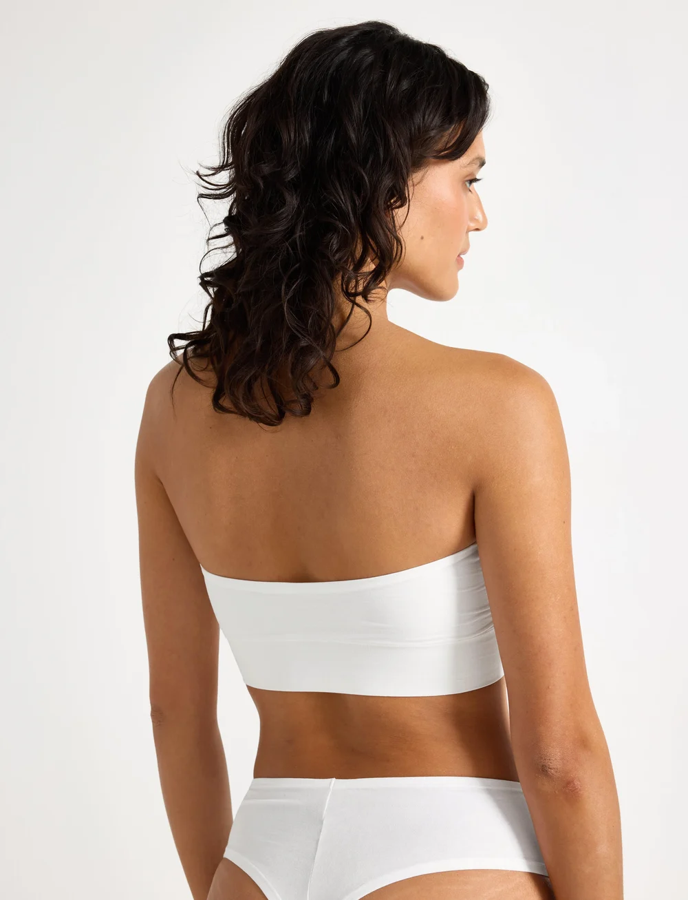 Lindex - Bra bandeau seamless - bh-linnen - white - 3