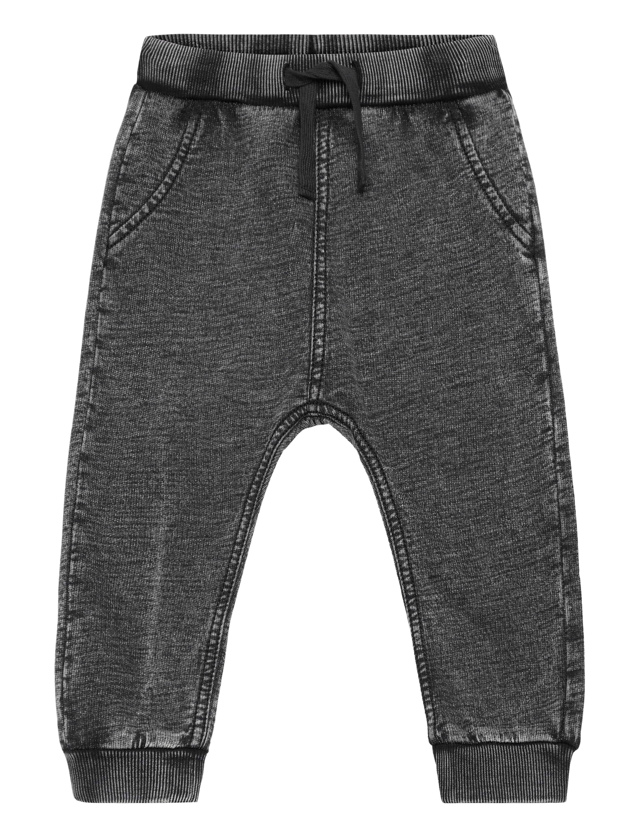 Lindex Sweatpants denim wash - Kläder - OFF BLACK / grey