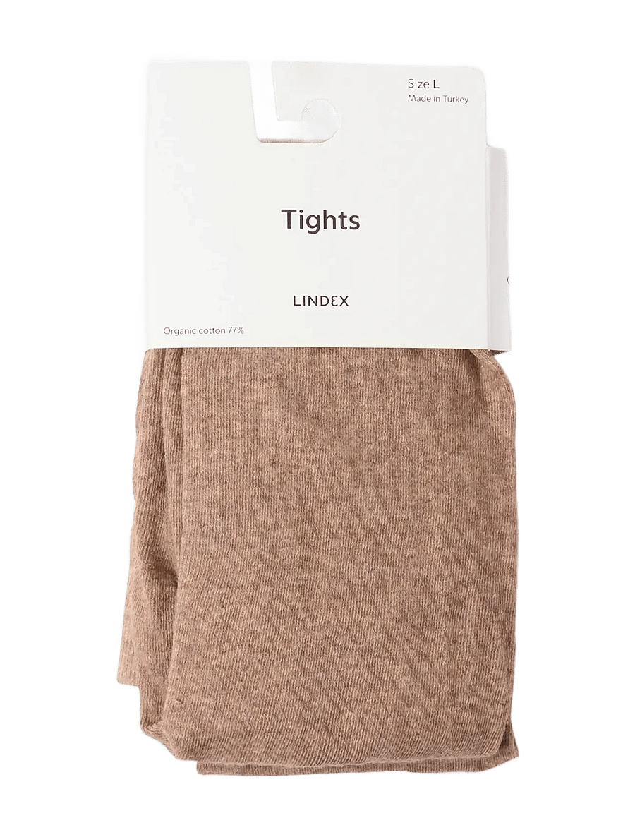 Lindex - Knitted tights in cotton - modetrends - beige melange - 1