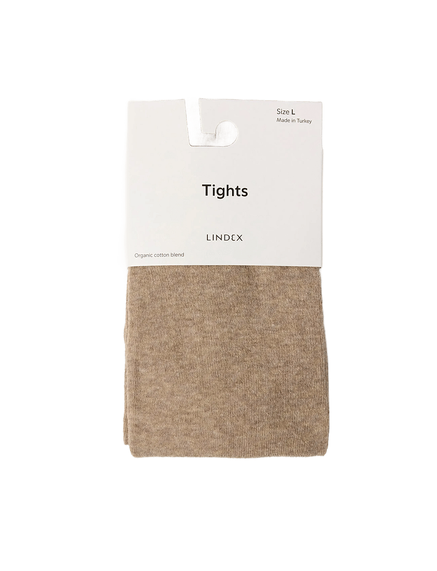 Lindex - Knitted tights in cotton - mode trends - brown melange - 3