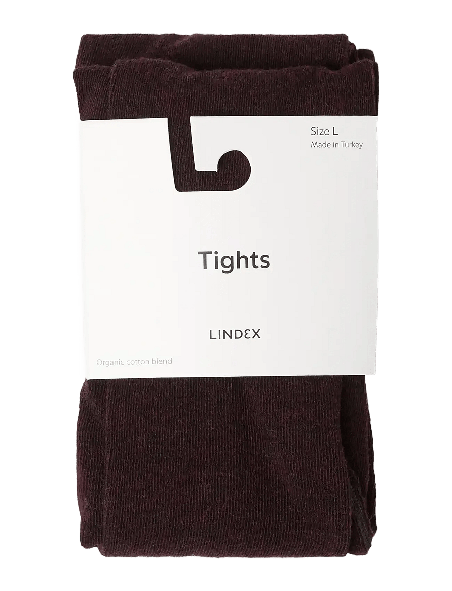 Lindex - Knitted tights in cotton - modetrends - dark red melange - 1