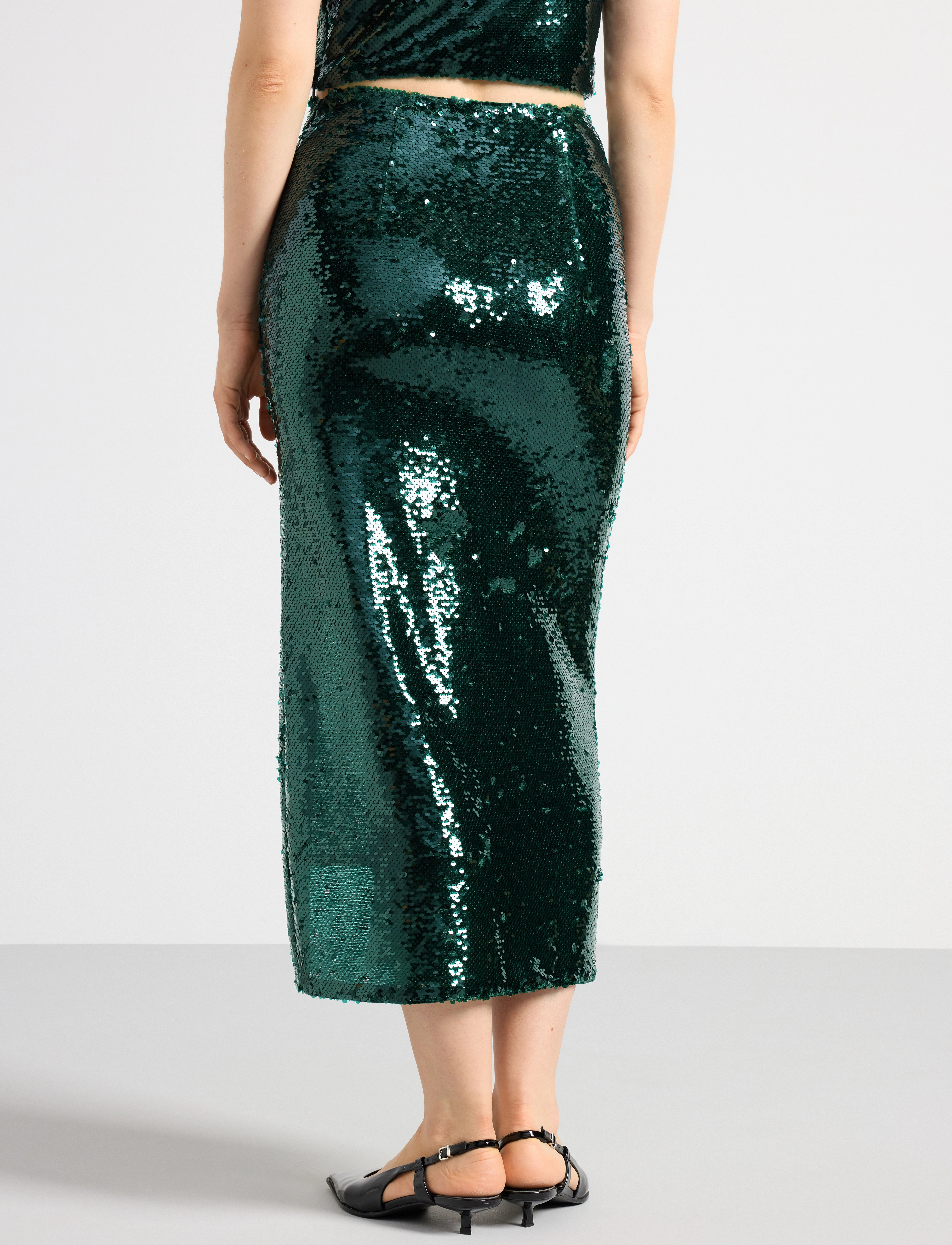 Lindex - Skirt Zuri - midi nederdele - green - 3