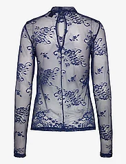 Lindex - Top Vilhelmina Lace - bluzki z długimi rękawami - dark blue - 2