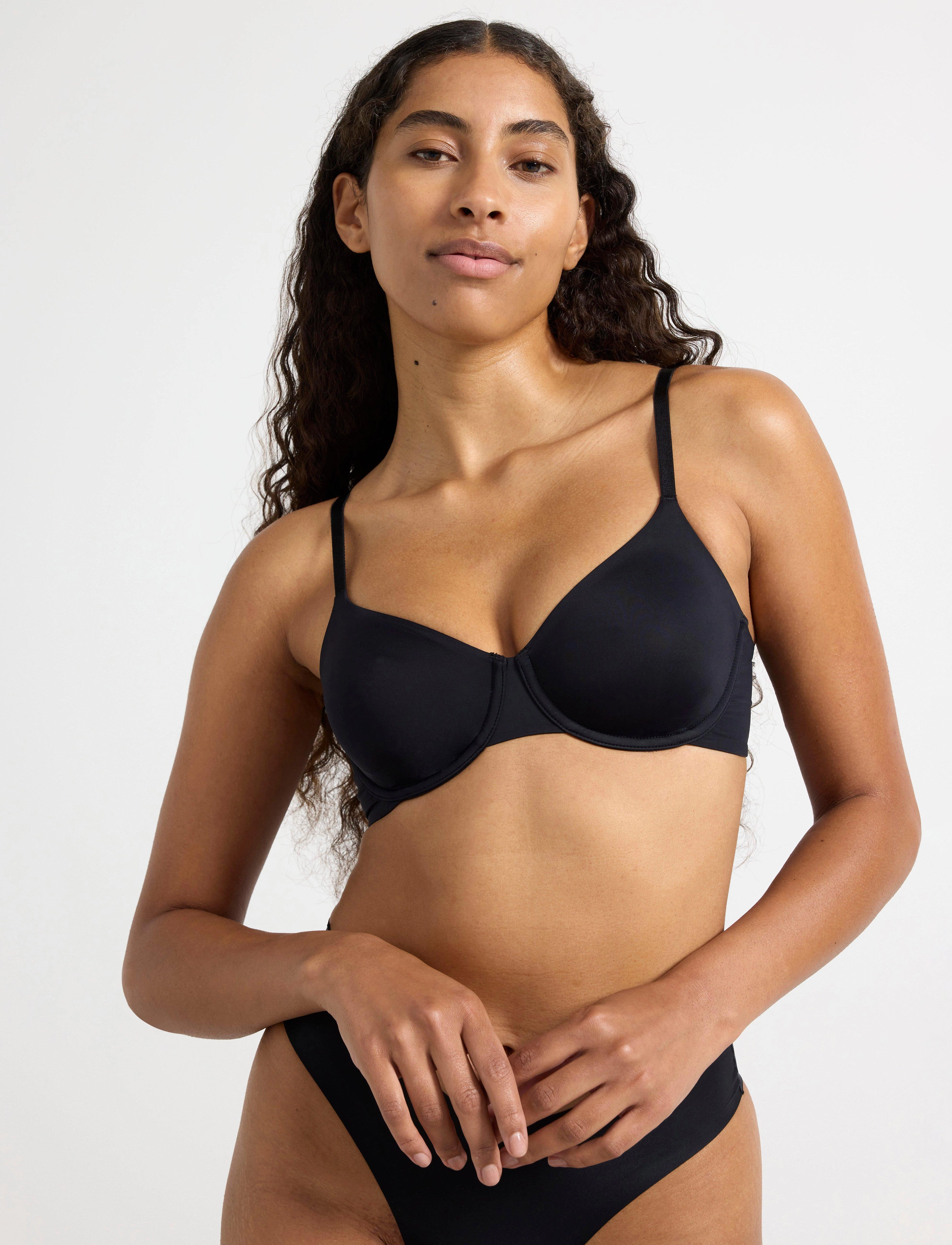 Lindex Unpadded Wire Bra, 70 F, Bras & Oberteile, Schwarz - Wired Bras, Frauen
