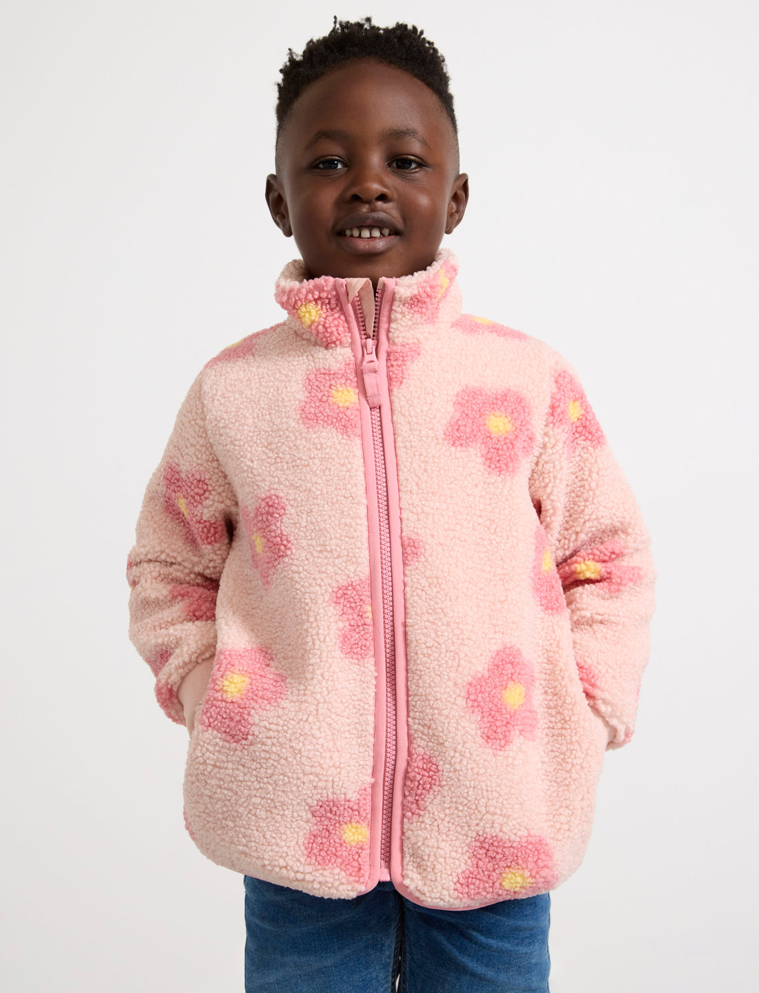 Pink clearance fleece coat