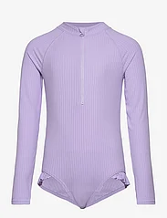 Lindex - Swimsuit UV Rib long sleeves - suvised sooduspakkumised - light lilac - 0