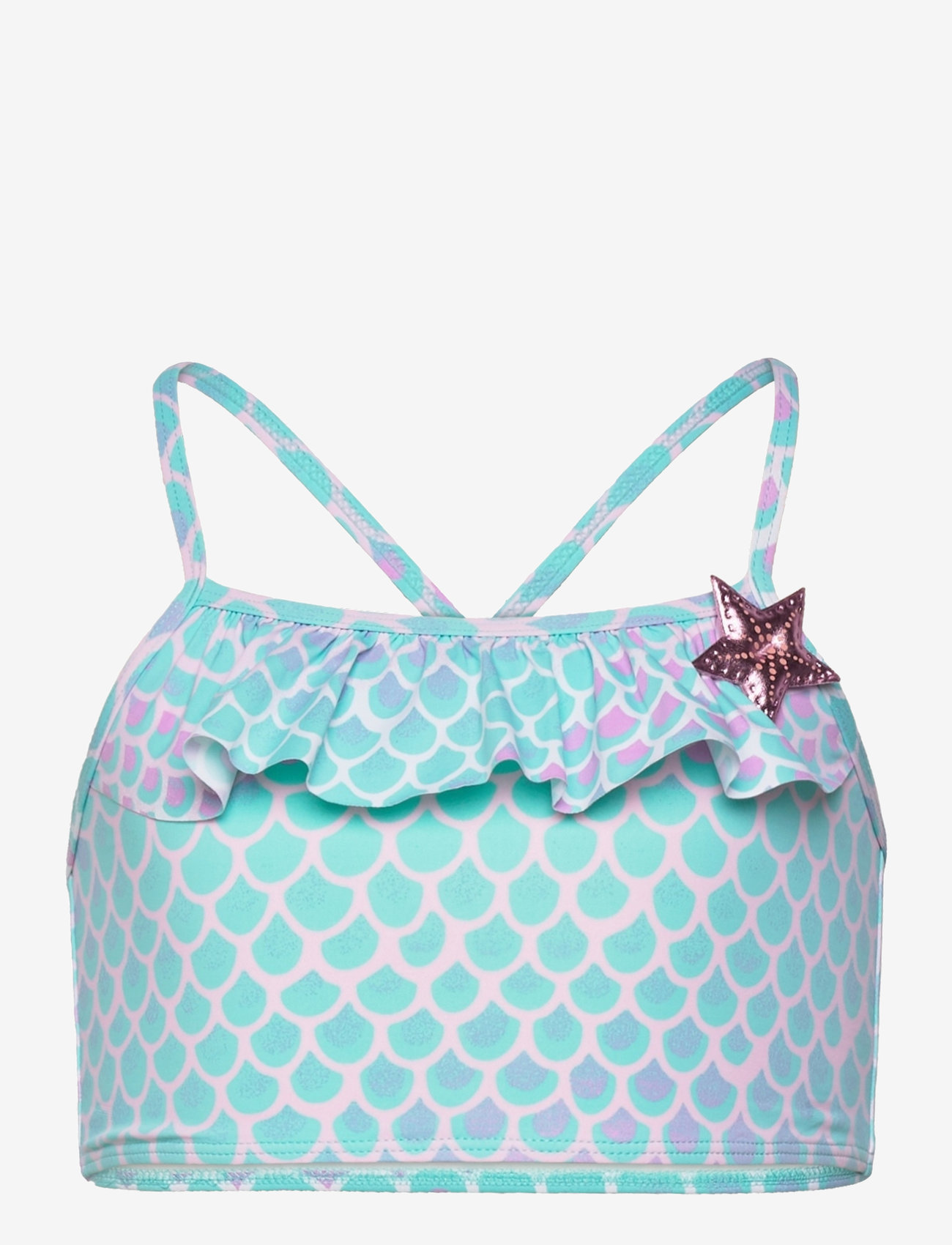 Lindex - Bikini Top flounce - laveste priser - light turquoise - 0