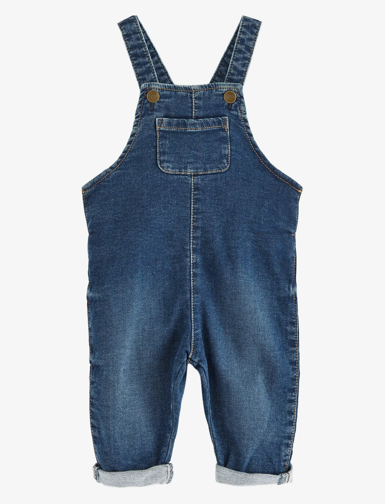 Lindex - Trousers bib denim - denim blue - 0