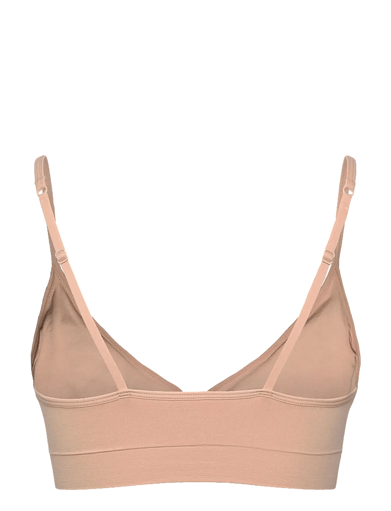 Lindex - Bra Seamless top deep V - bügellose bhs - beige - 1