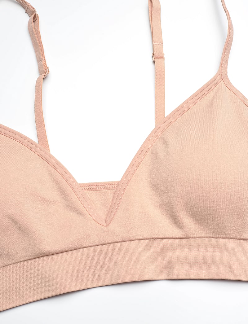 Lindex - Bra Seamless top deep V - bügellose bhs - beige - 2