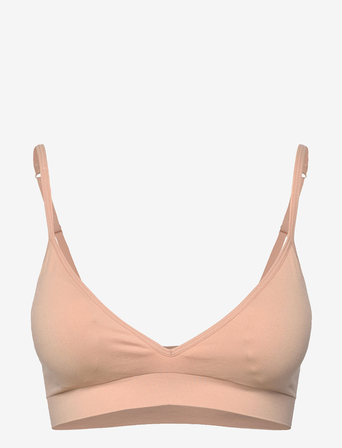 Lindex - Bra Seamless top deep V - bh'er uden bøjle - beige - 0