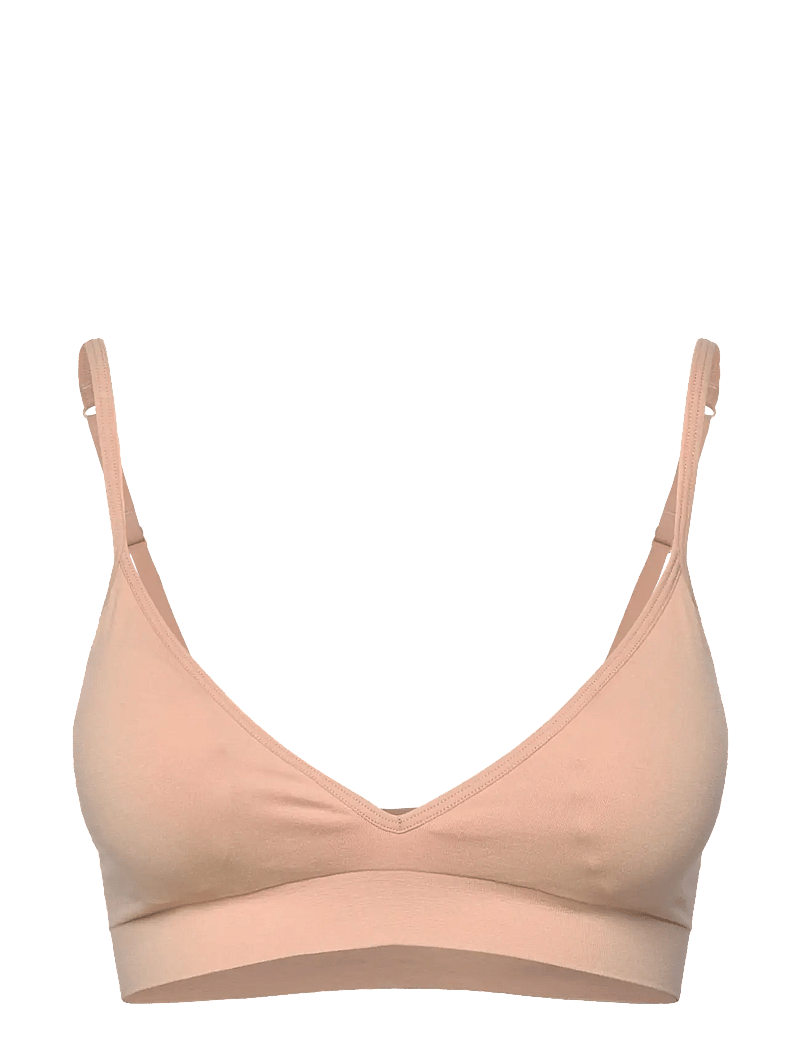 Lindex - Bra Seamless top deep V - bh'er uden bøjle - beige - 0