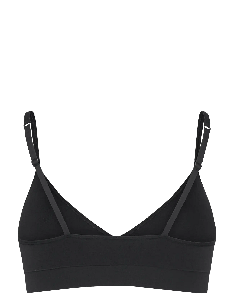 Lindex - Bra Seamless top deep V - bh's zonder beugels - black - 1