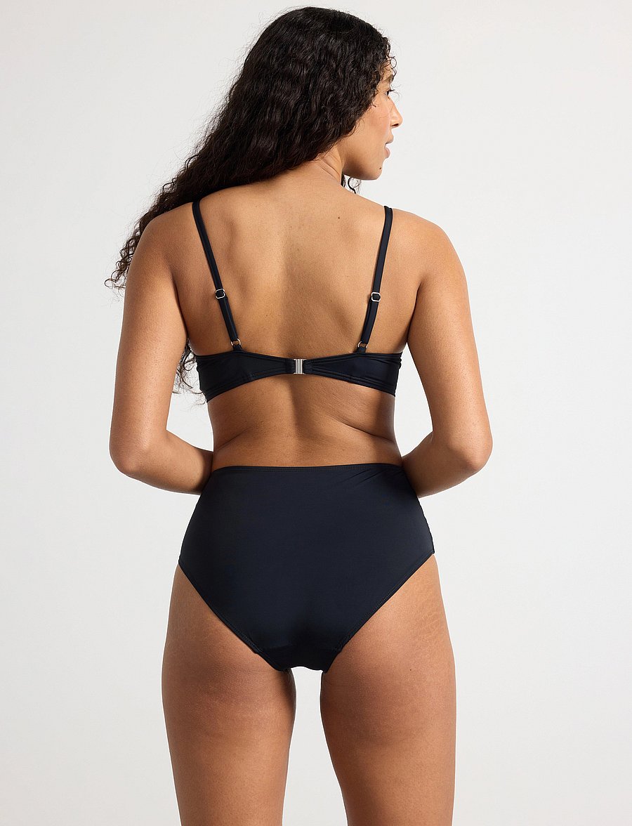 Lindex - Shaping bikini bottom with high waist - bikinio kelnaitės aukštu liemeniu - black - 3