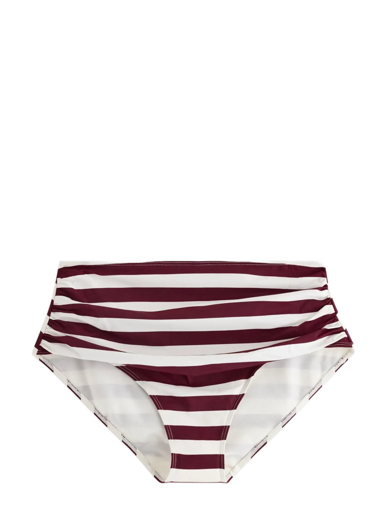 Lindex Shaping bikini bottom with high waist - Bikinit - DARK DUSTY RED / multi