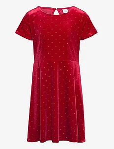 Dress velvet with studs young, Lindex