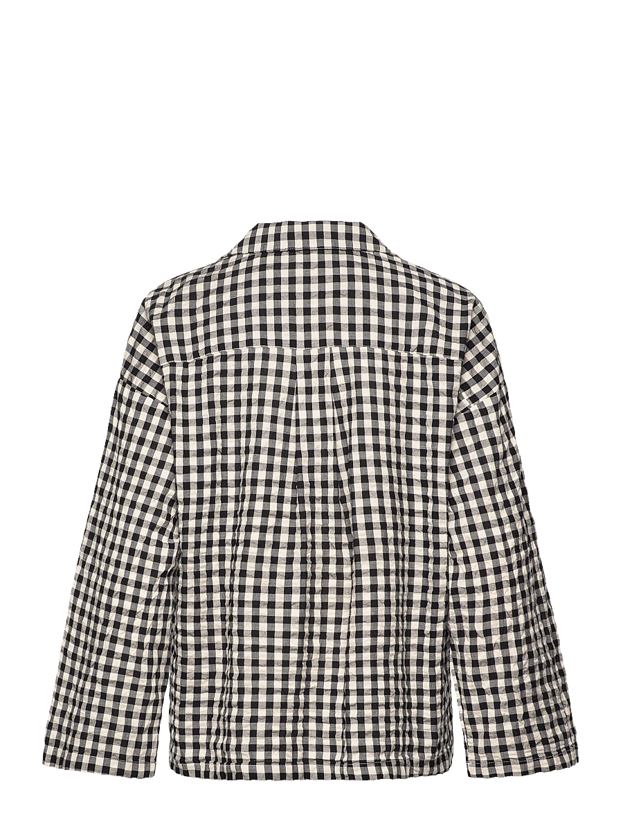Lindex - Pyjama shirt in seersucker - oberteile - black - 2