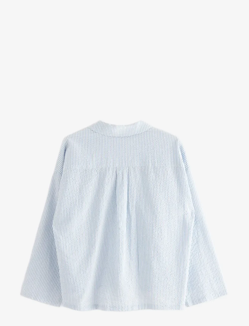 Lindex - Pyjama shirt seersucker - overdele - blue - 2