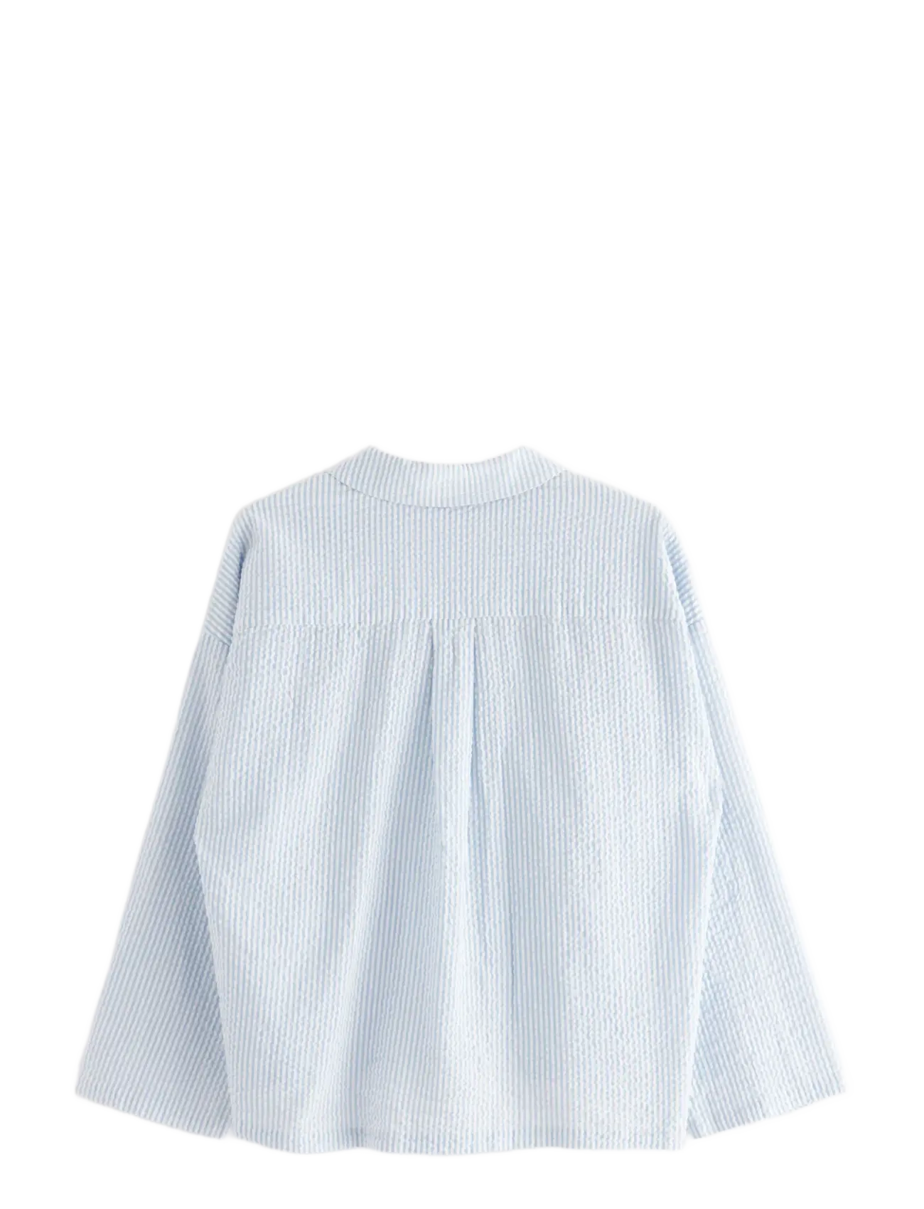 Lindex - Pyjama shirt in seersucker - tops - blue - 2