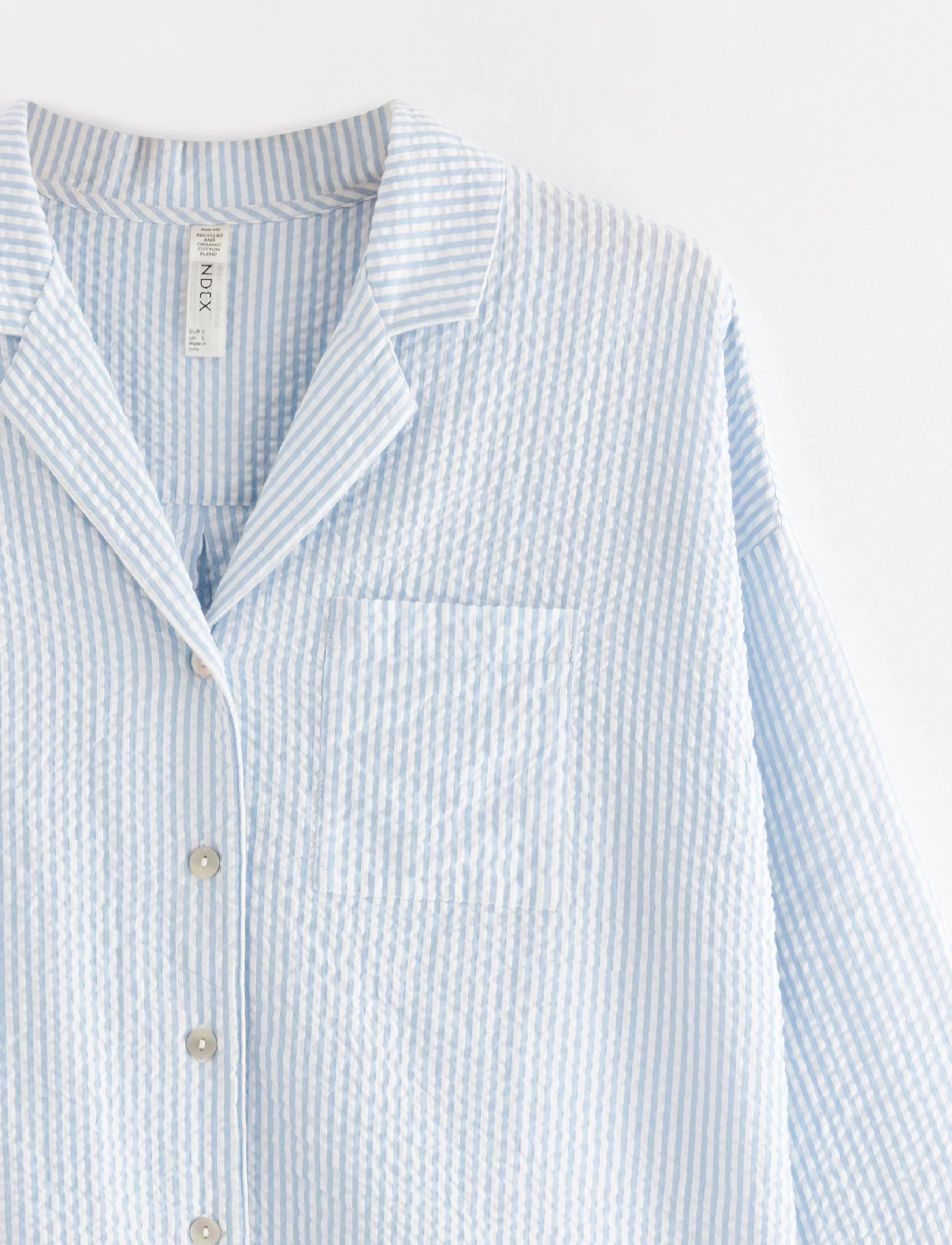 Lindex Pyjama Shirt In Seersucker (DEX8673001) - Tops - Boozt.com