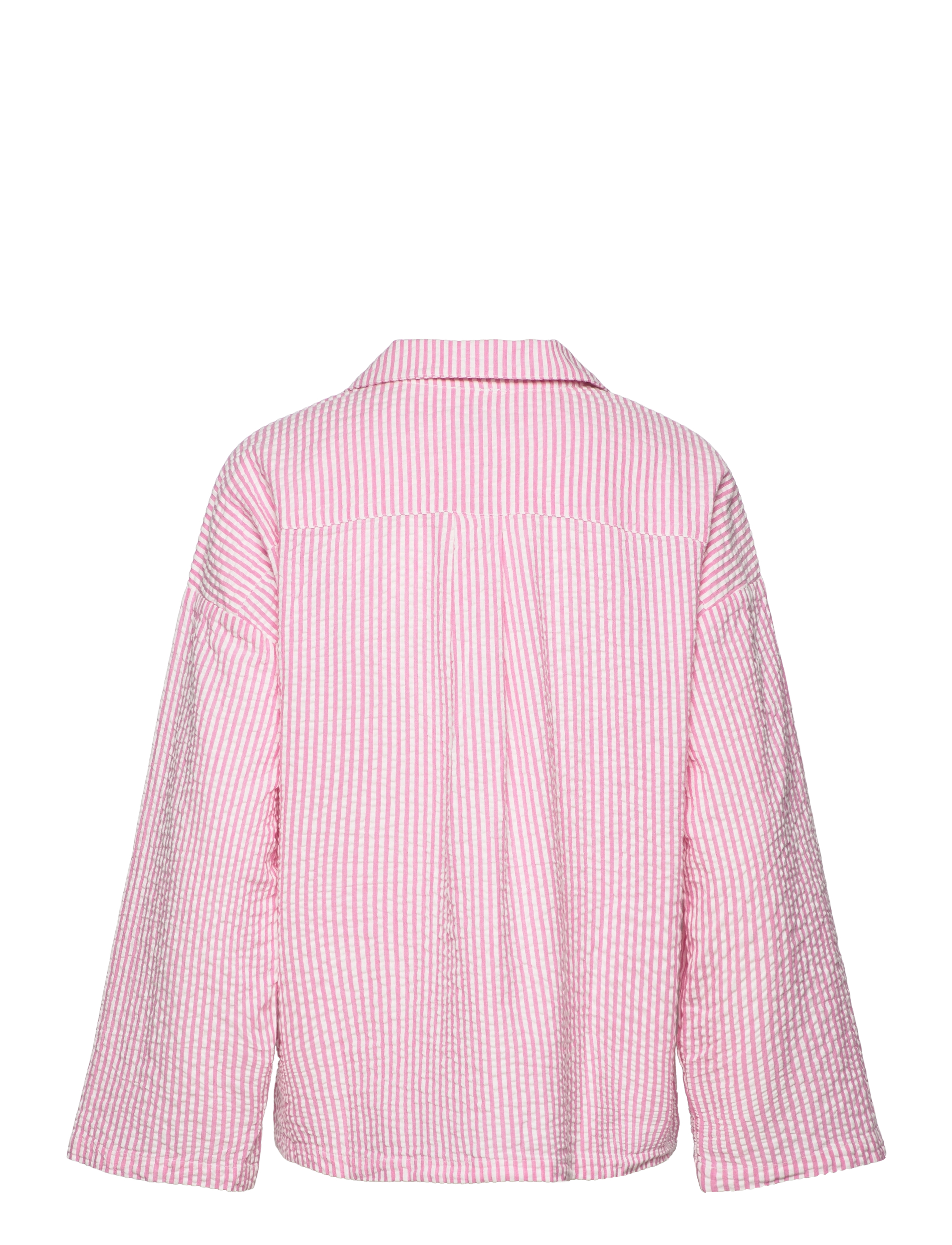 Lindex - Pyjama shirt in seersucker - oberteile - pink - 2