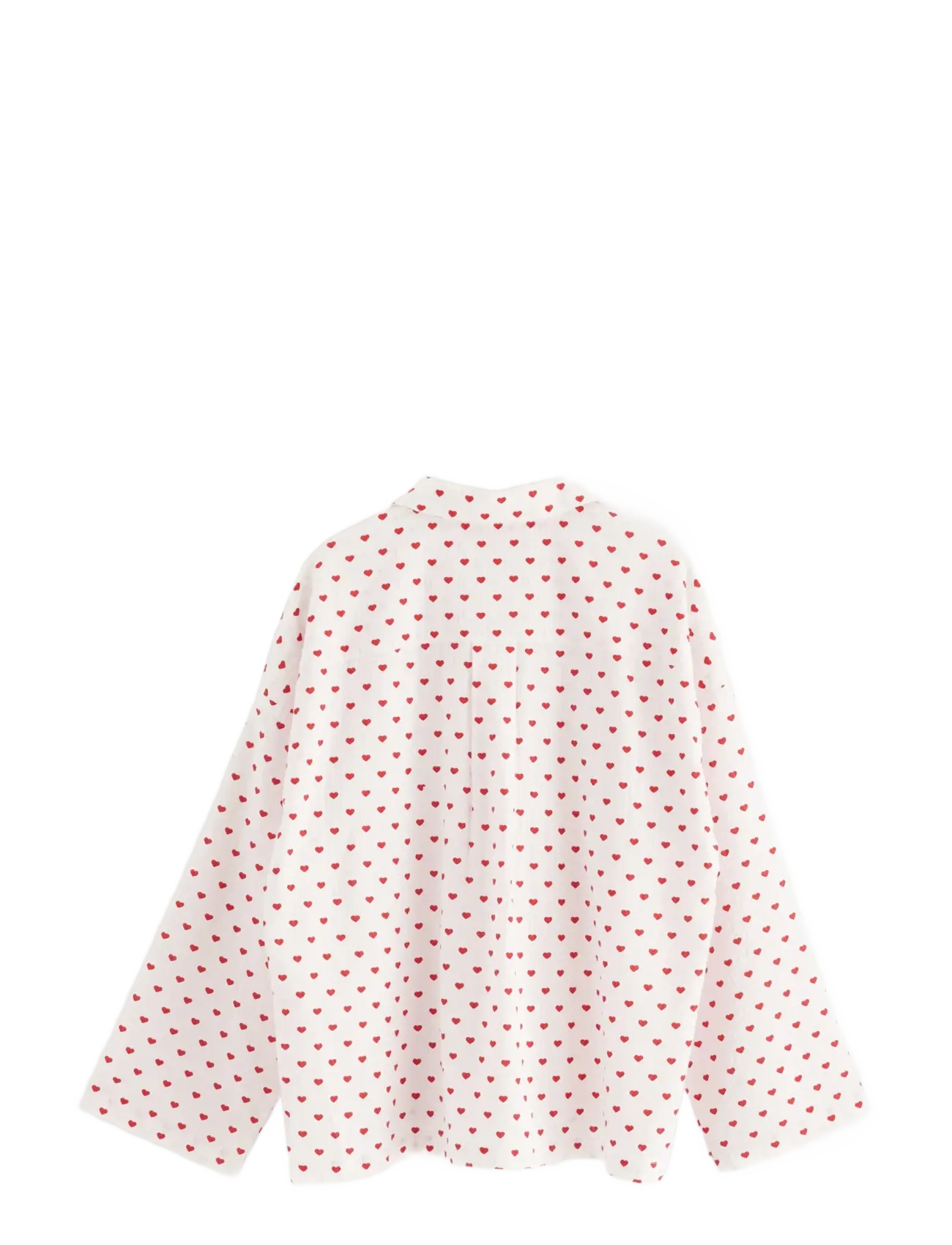 Lindex - Pyjama shirt in seersucker - yläosat - red - 2