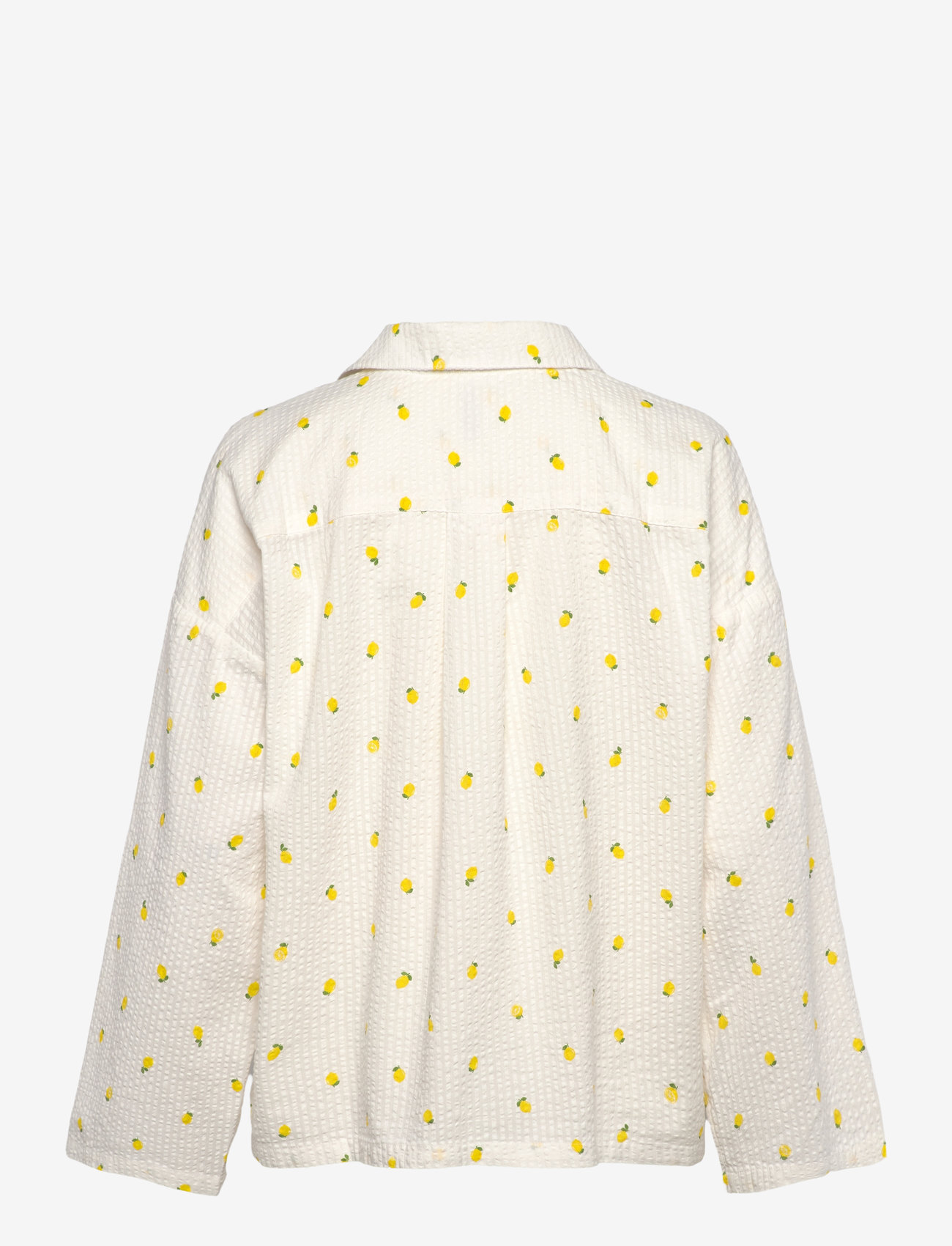 Lindex - Pyjama shirt seersucker - julepyjamas - yellow - 2