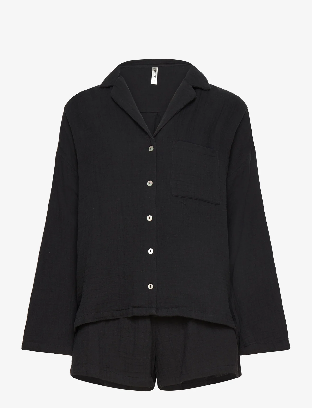Lindex - Pyjama set cotton gauze - geburtstagsgeschenke - black - 0